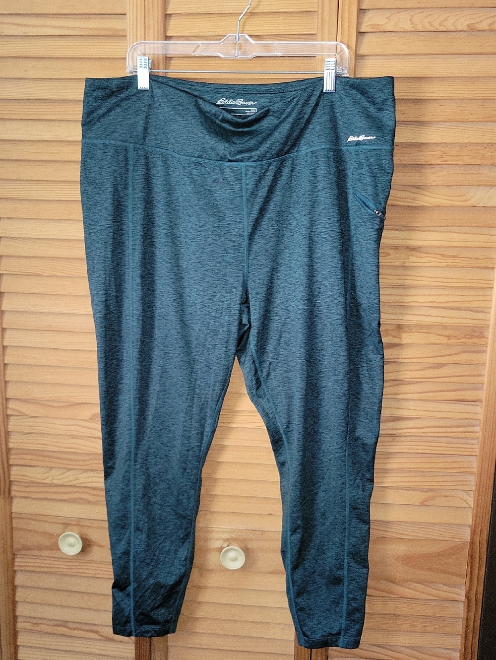 Eddie Bauer Dark Heather Gray Teal Women’s High Rise Active Leggings Size 2XL